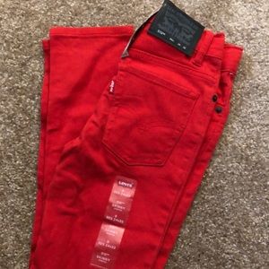 Boys red levis size 8